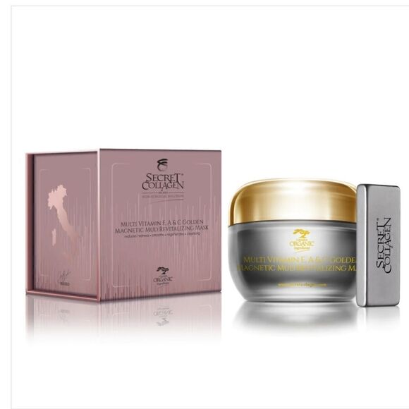 SECRET COLLAGEN Multi Vitamin E A & C Golden Magnetic Mud Revitalizing Mask - Picture 1 of 9
